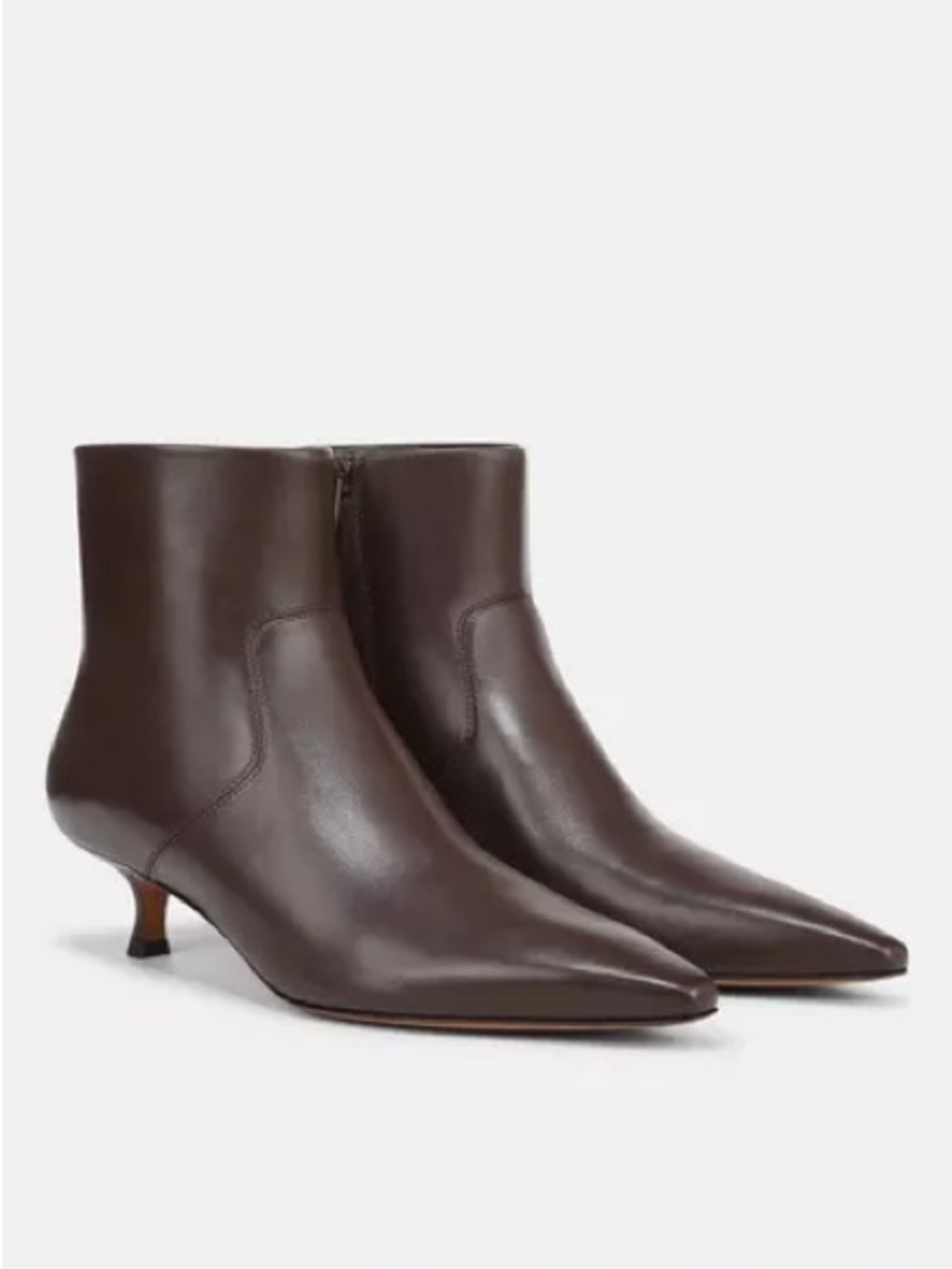 Vince Simone Leather Ankle Boot
Brown Pointed Kitten-Heel Ankle size 8.5